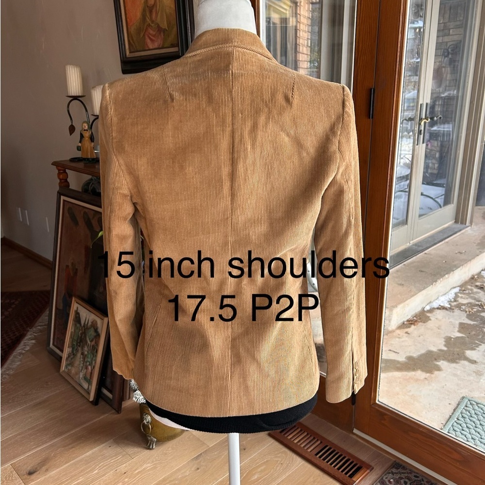 Vintage Tan Corduroy Blazer | Cotton | Structured Fit - Picture 6 of 9